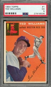 1954 Topps #1 Ted Williams – PSA EX 5